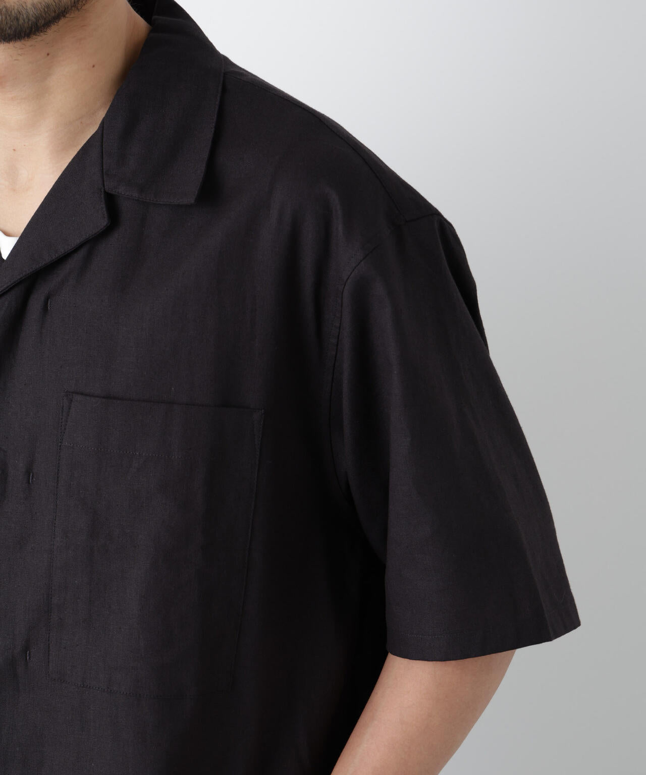 ｢FRENCH LINEN｣ フライフロント半袖シャツ 6686121201