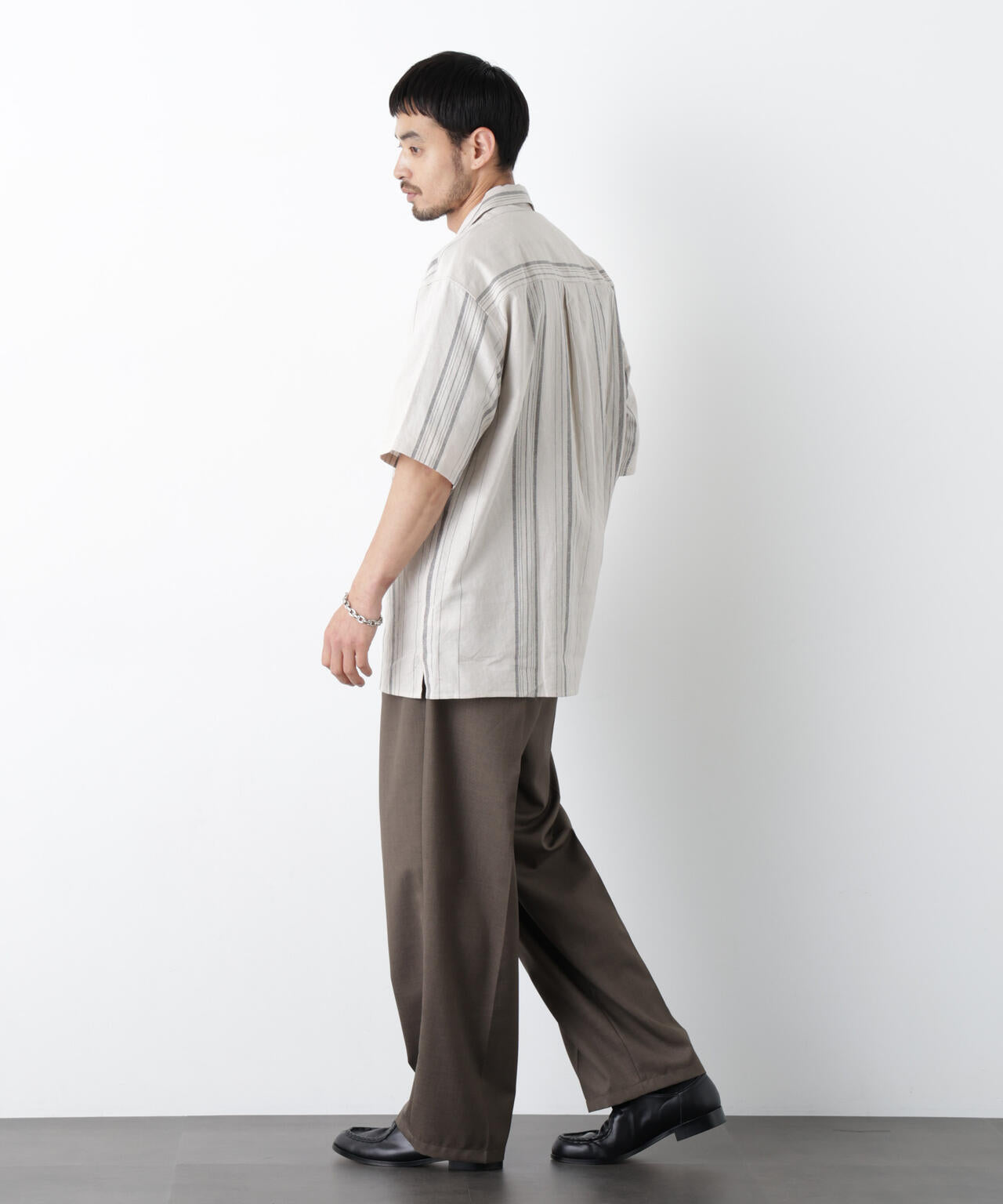 ｢FRENCH LINEN｣ フライフロント半袖シャツ 6686121201