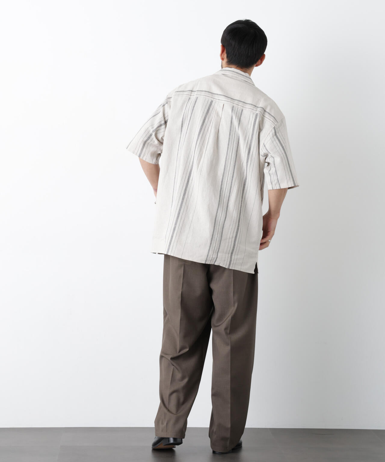 ｢FRENCH LINEN｣ フライフロント半袖シャツ 6686121201