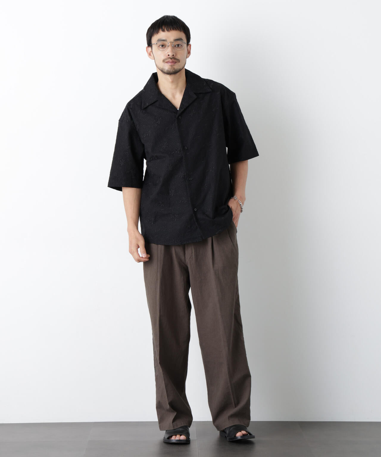 ｢OtoNANO｣×masoret総柄刺繍シャツ(セットアップ可) 6686121222
