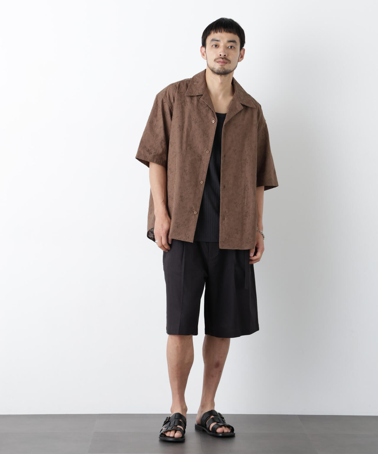 ｢OtoNANO｣×masoret総柄刺繍シャツ(セットアップ可) 6686121222