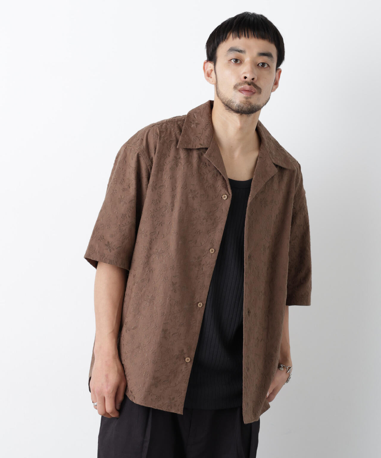 ｢OtoNANO｣×masoret総柄刺繍シャツ(セットアップ可) 6686121222