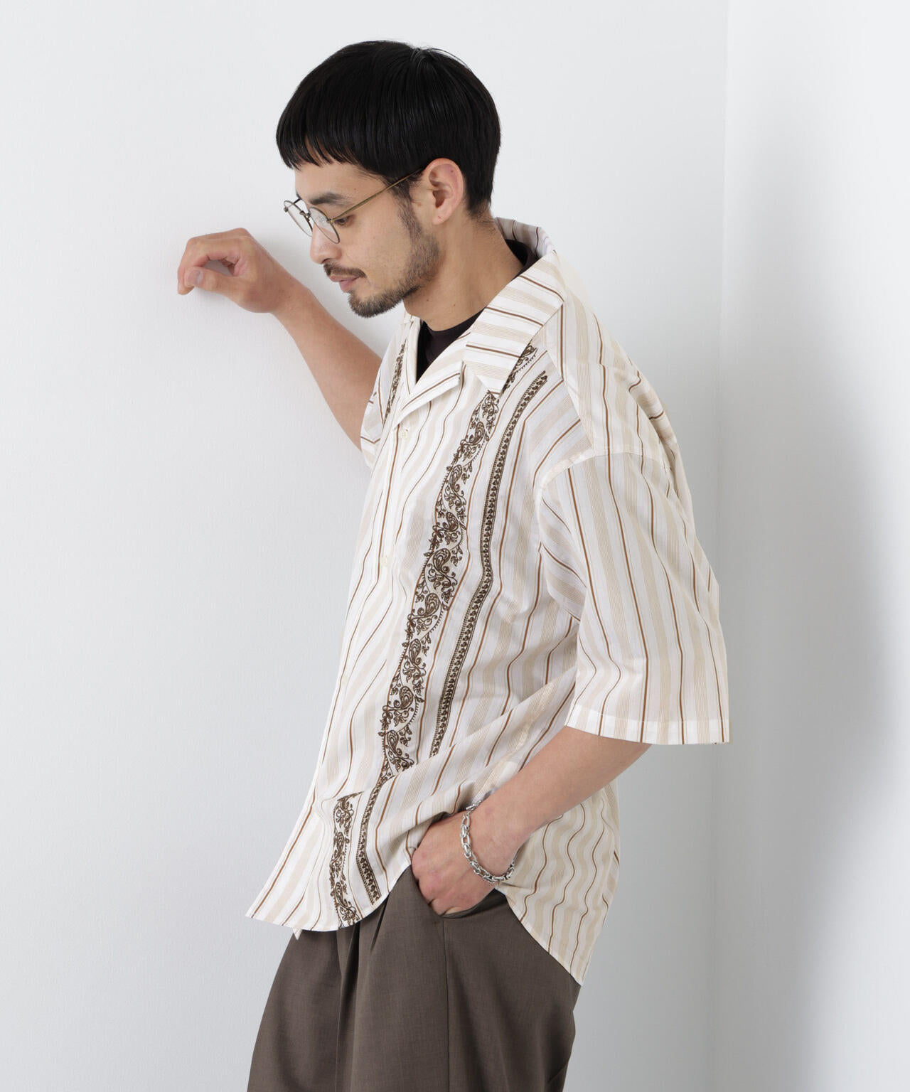 ｢OtoNANO｣×masoret 刺繍シャツ 6686121223