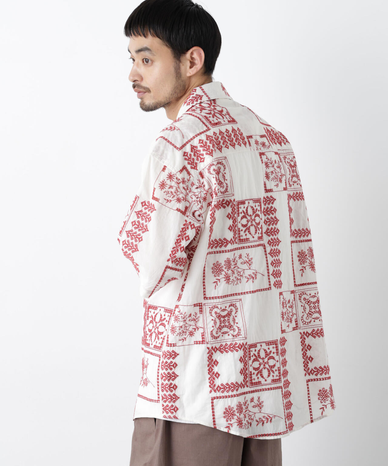｢OtoNANO｣×masoret アイレット刺繍シャツ 6686121224