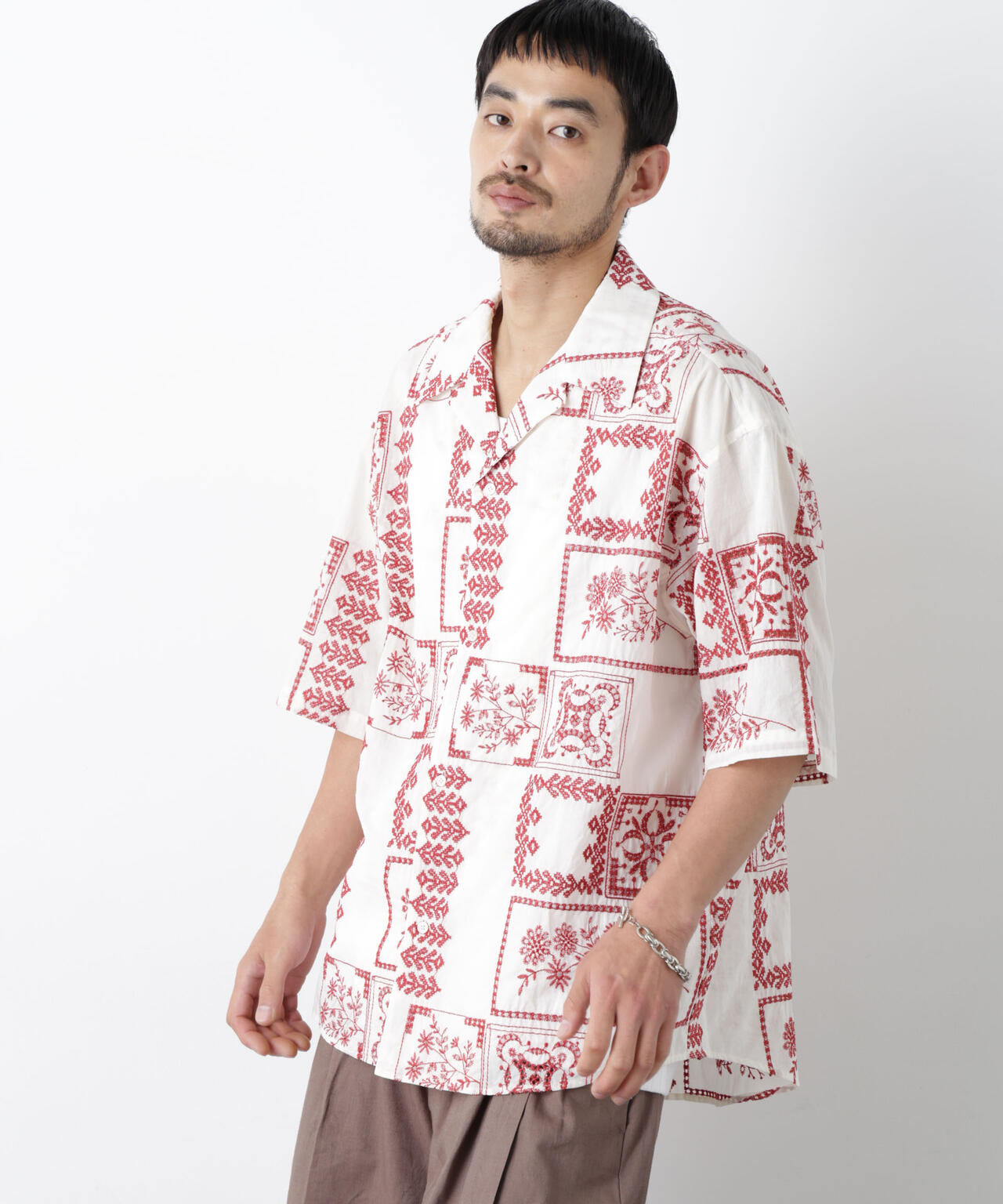 ｢OtoNANO｣×masoret アイレット刺繍シャツ 6686121224