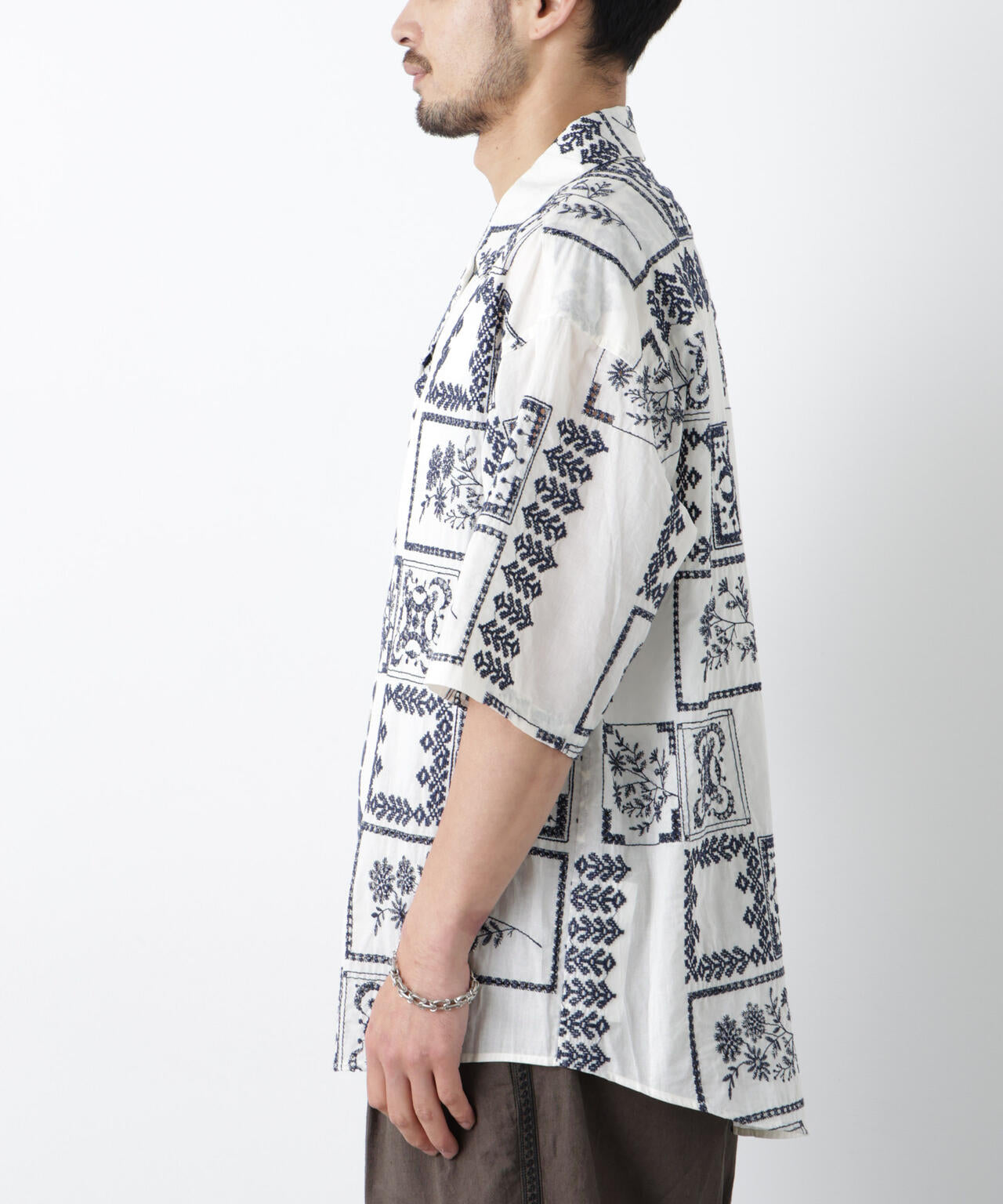 ｢OtoNANO｣×masoret アイレット刺繍シャツ 6686121224