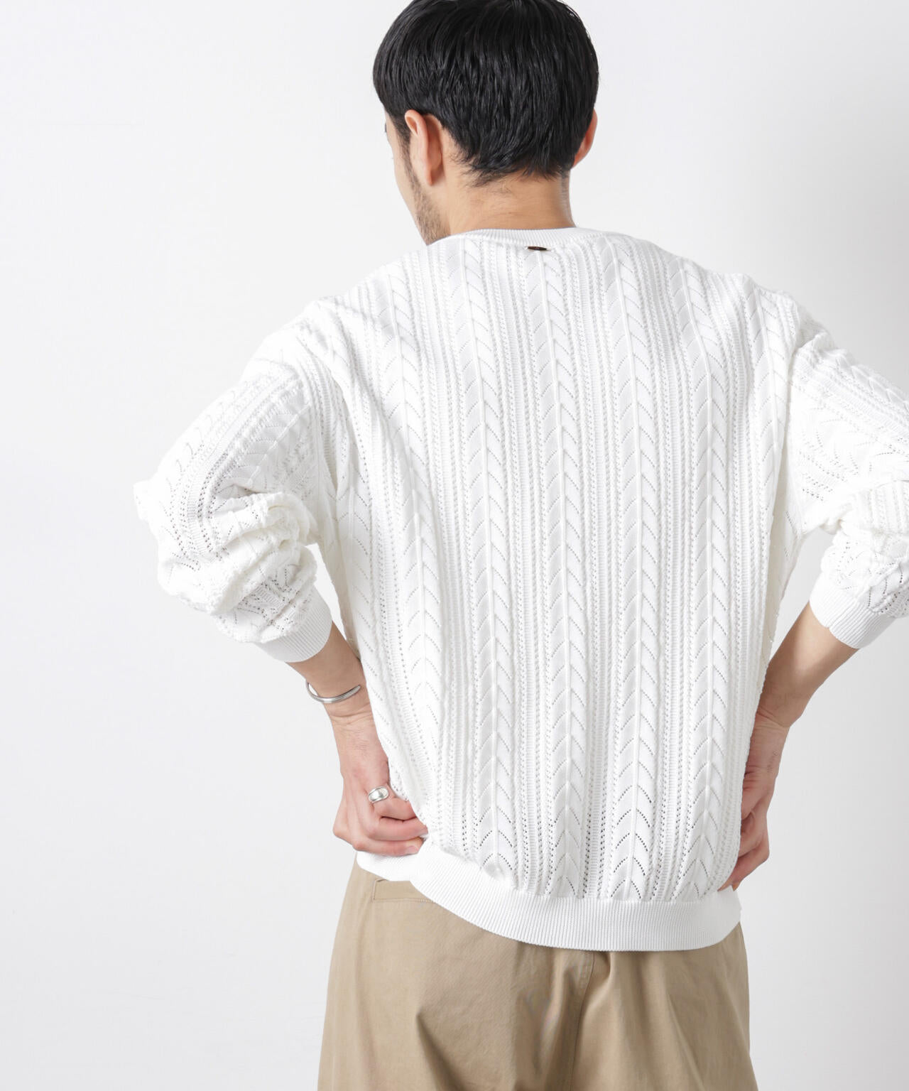 ｢ASSEMBLANC｣コードヤーンシアーケーブルニット 6686122201