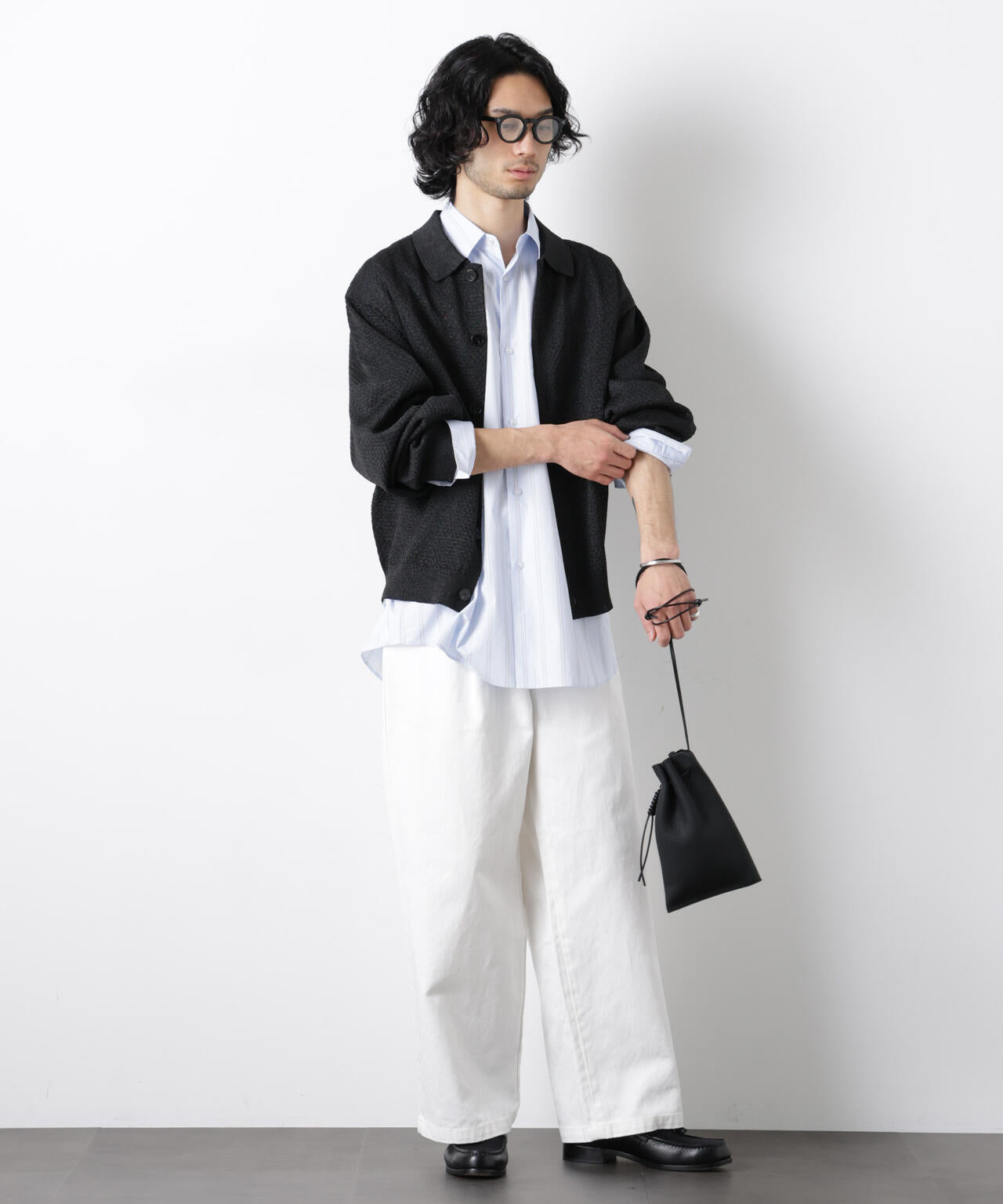 ギマポロカラーニットジャケット 6686122204