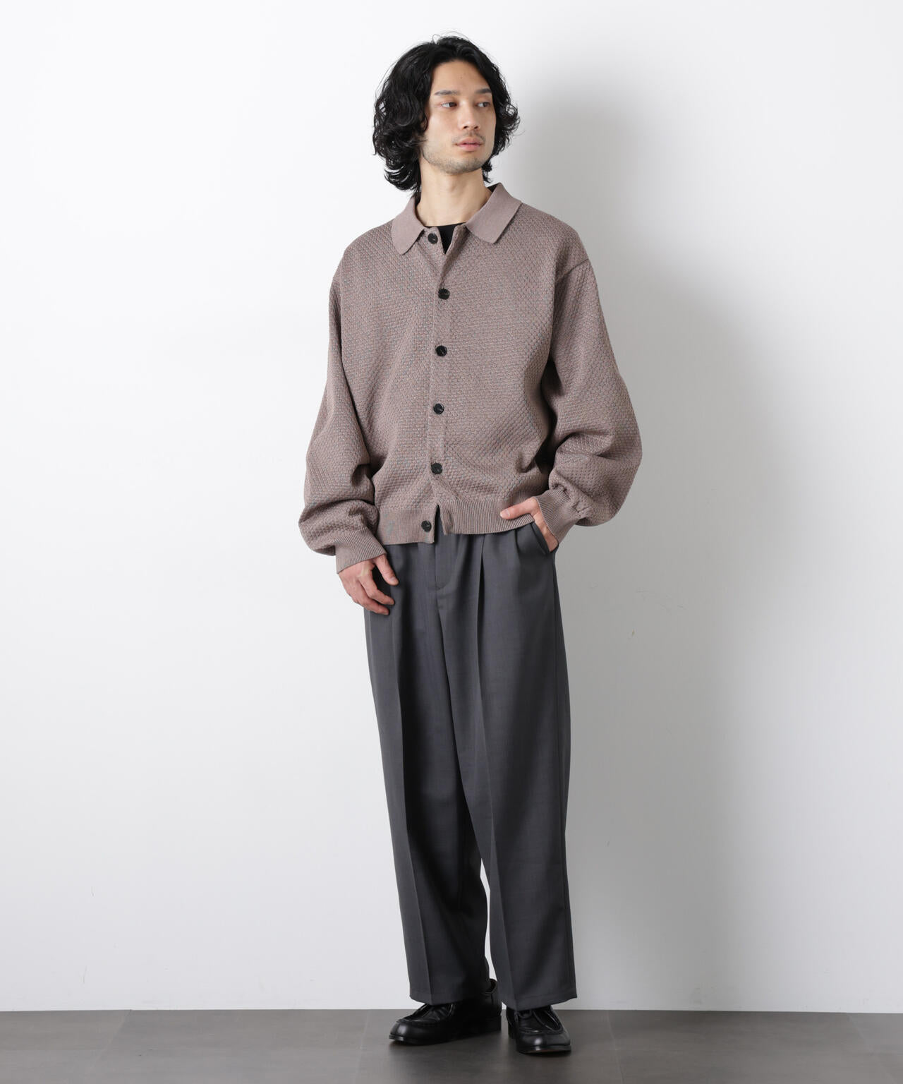 ギマポロカラーニットジャケット 6686122204