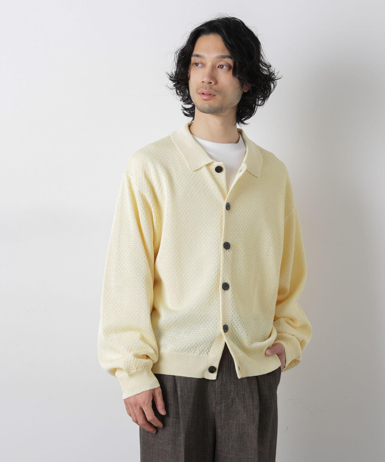 ギマポロカラーニットジャケット 6686122204