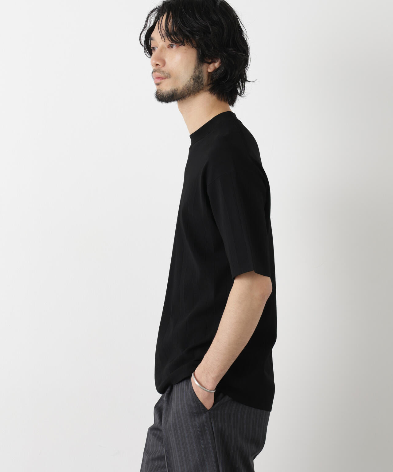 ｢ASSEMBLANC｣ 針抜きクルーネックニット 6686122208
