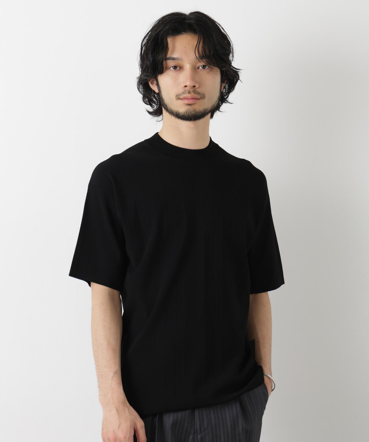 ｢ASSEMBLANC｣ 針抜きクルーネックニット 6686122208
