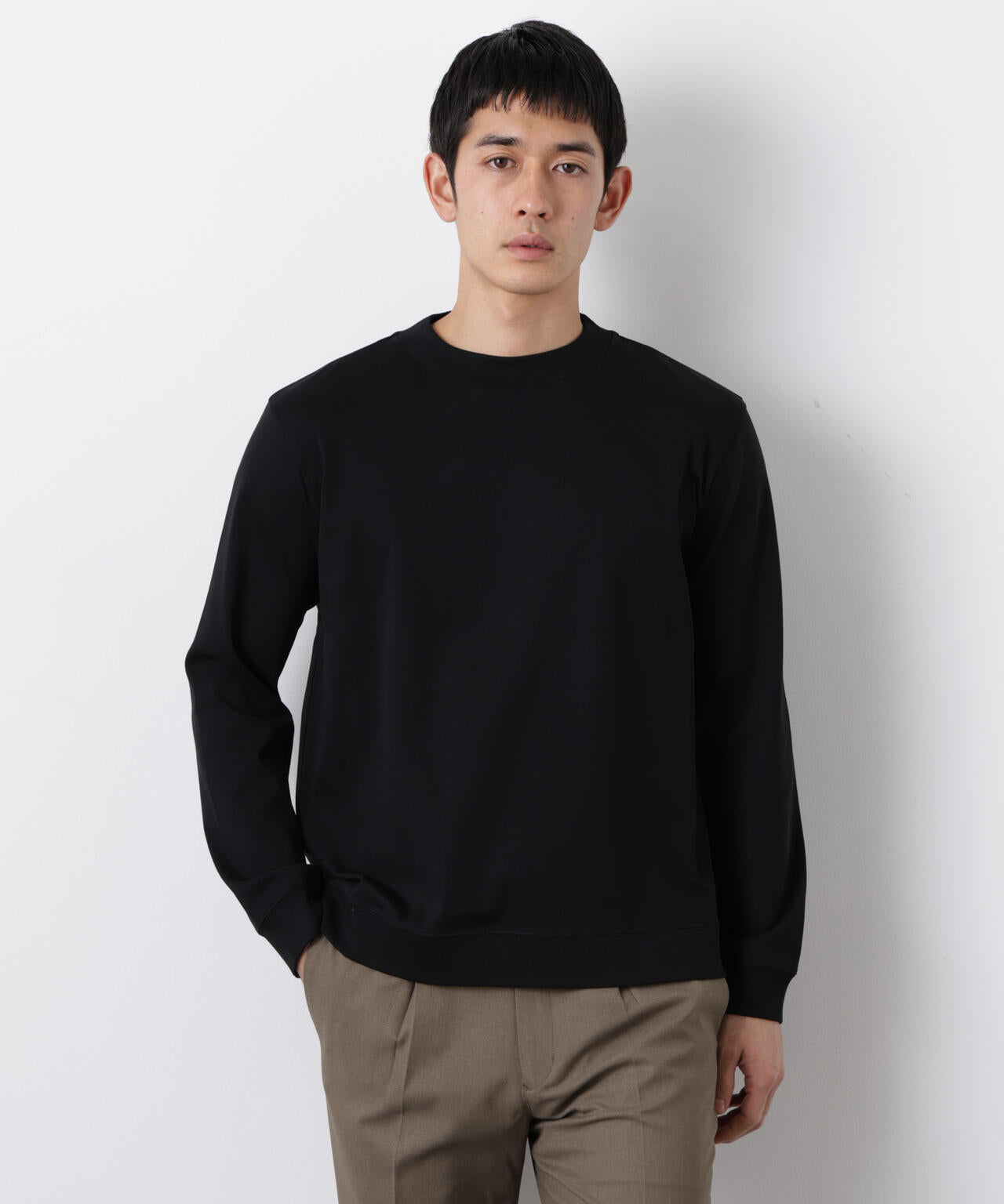 「FORMAL JERSEY」モックネックカットソー長袖