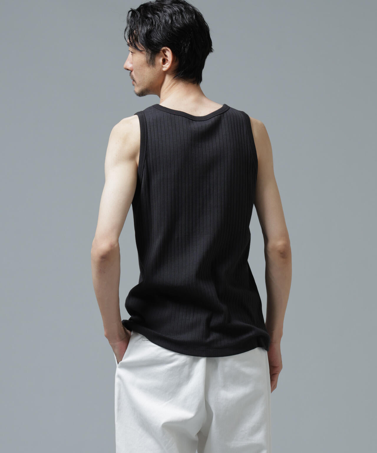 Anti Soaked(R) 汗染み防止 リブタンクトップ 6686124212