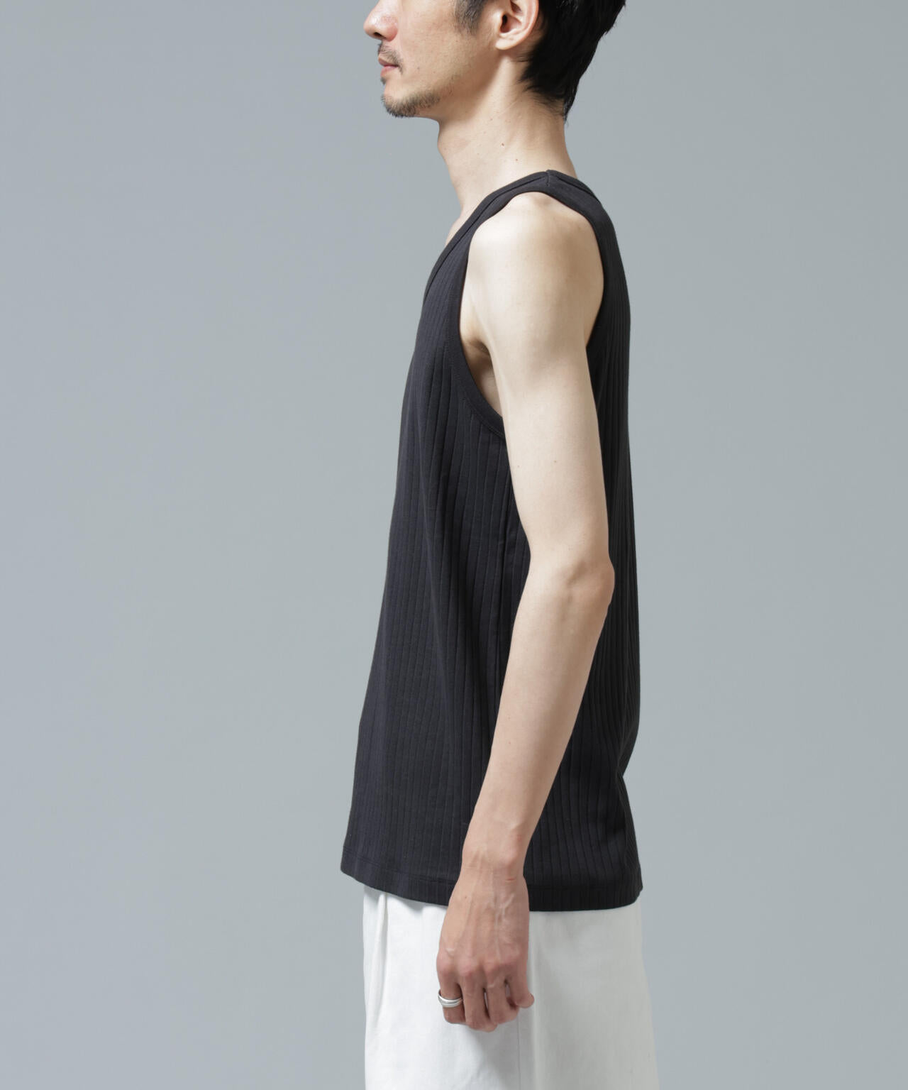 Anti Soaked(R) 汗染み防止 リブタンクトップ 6686124212