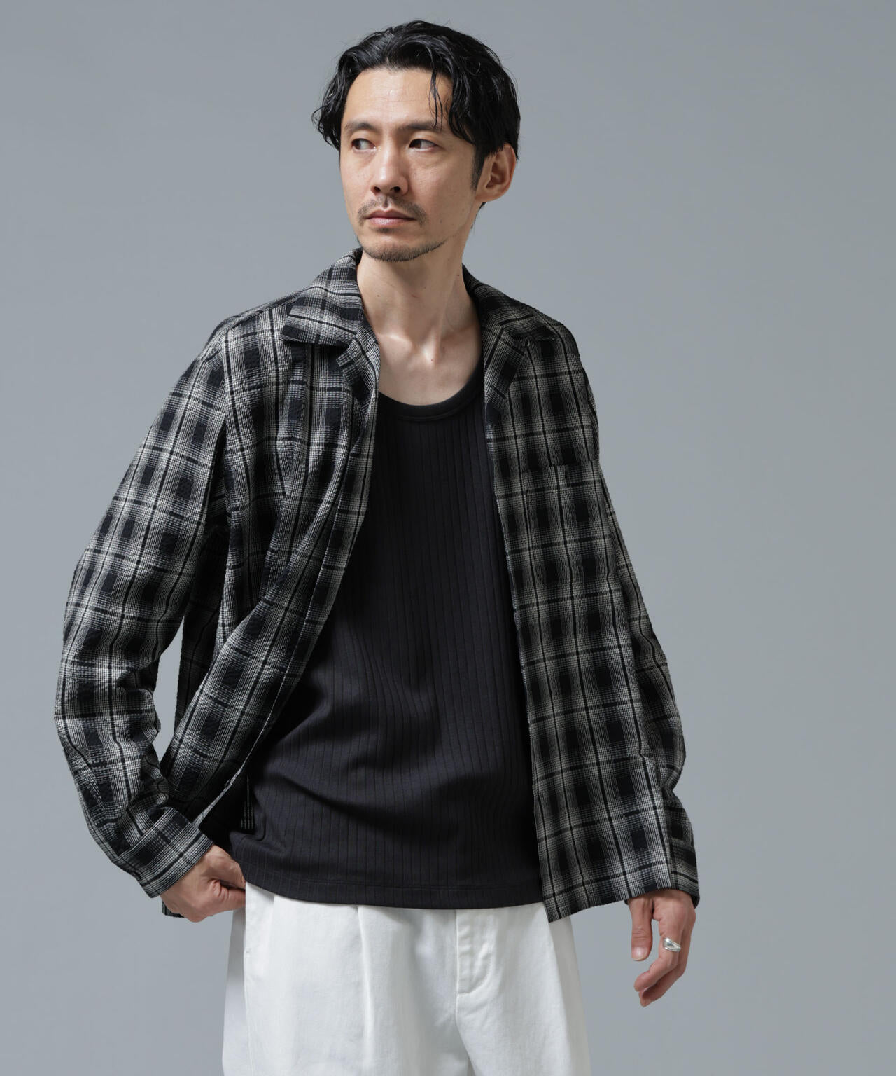 Anti Soaked(R) 汗染み防止 リブタンクトップ 6686124212