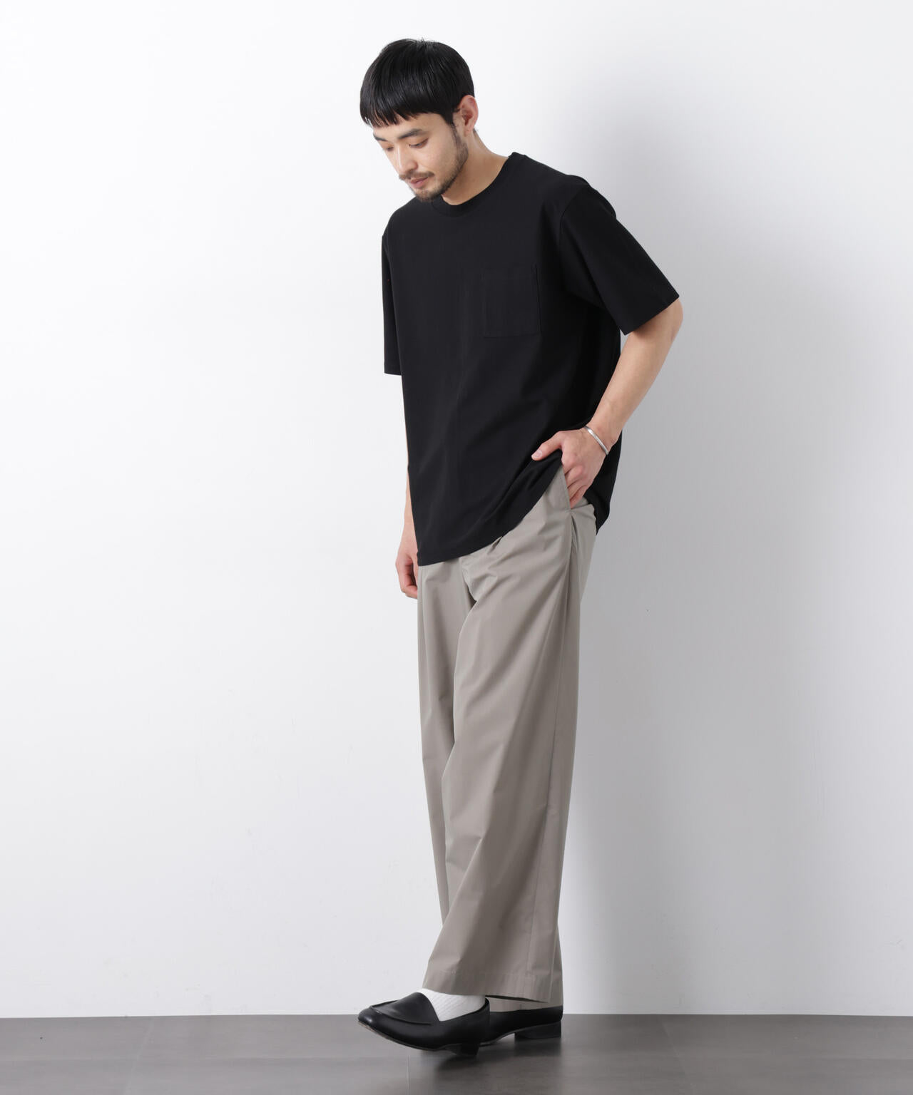 「Meaningful Continuity」coveross(R) ツイル調 冷感プレーティング天竺 ポケットTシャツ 6686124224