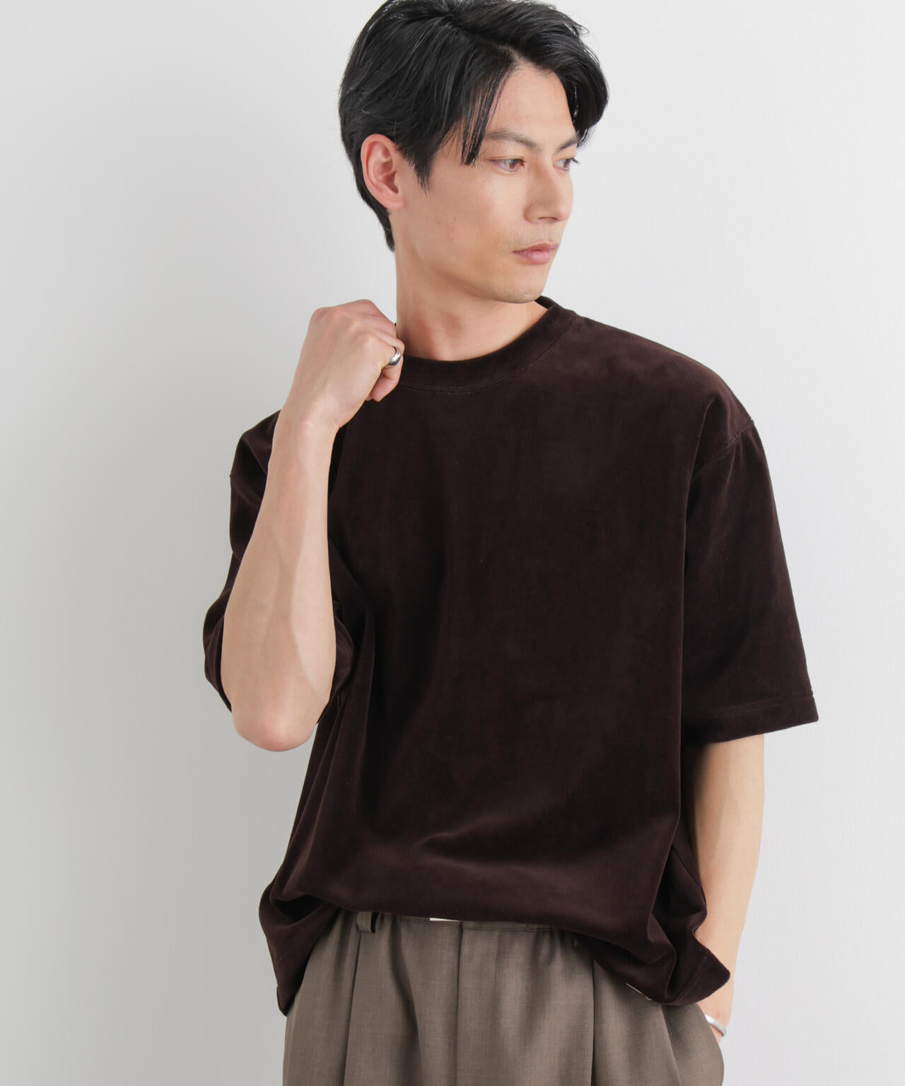 ベロア クルーネック Ｔシャツ 半袖 6686124226