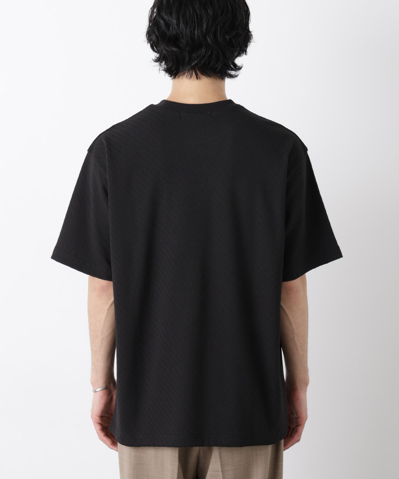 リンクスジャガードスリーブTシャツ 6686124228