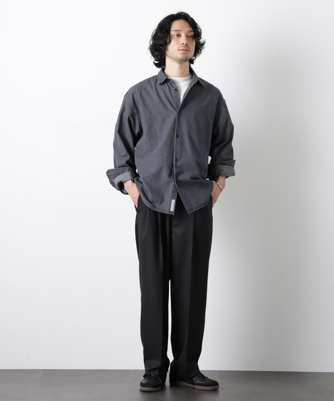 「大人のワイドパンツ」ドライギャバワイドイージースラックス 6686127201