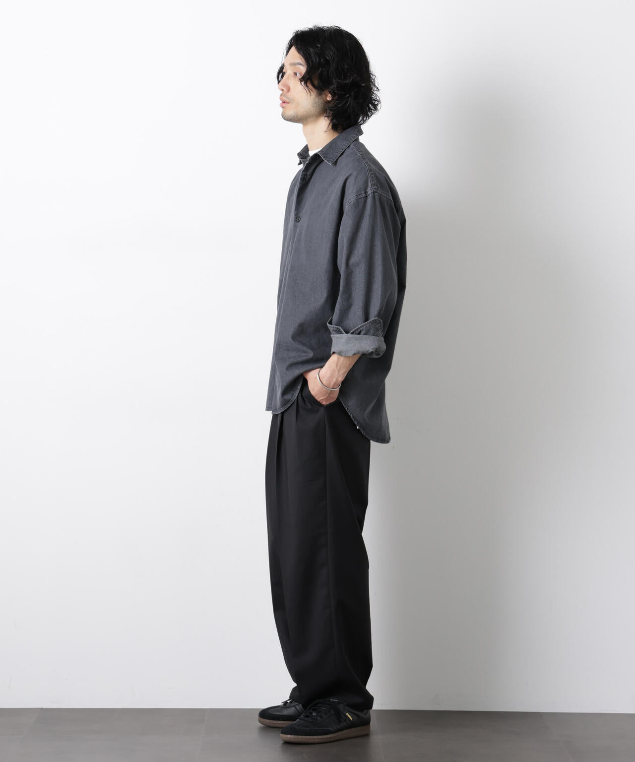 「大人のワイドパンツ」ドライギャバワイドイージースラックス 6686127201