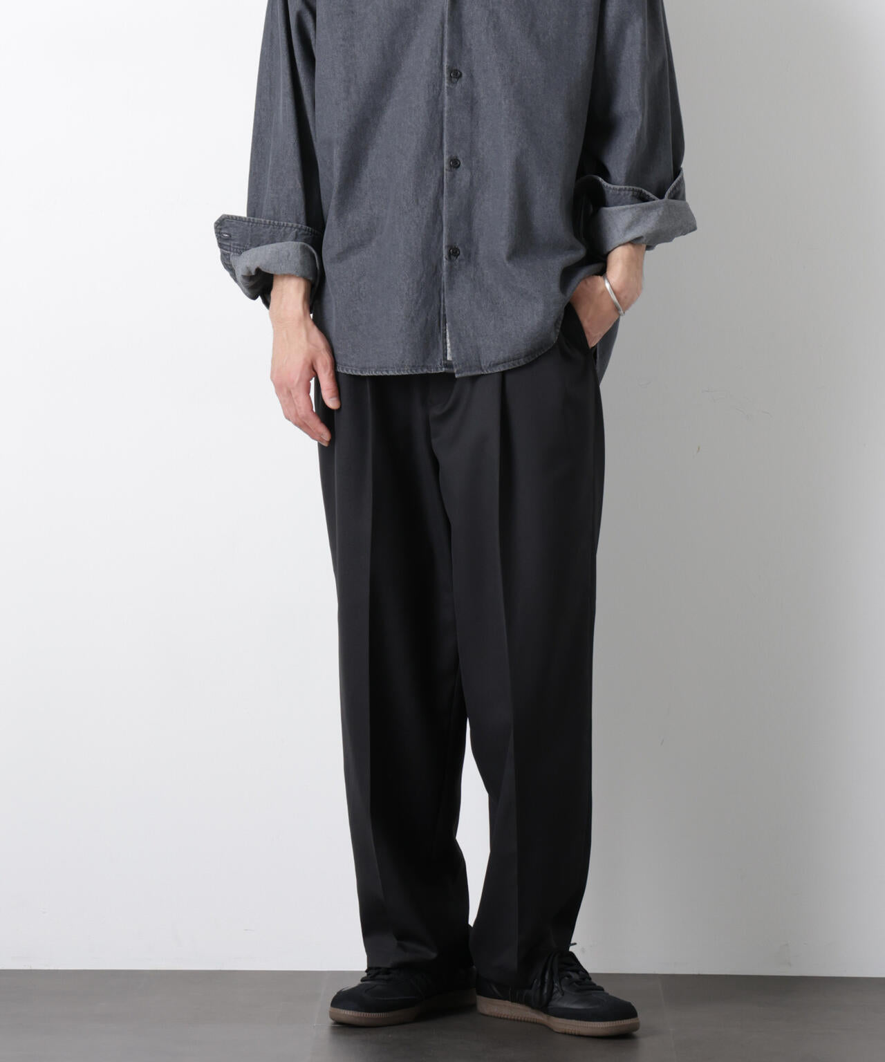 「大人のワイドパンツ」ドライギャバワイドイージースラックス