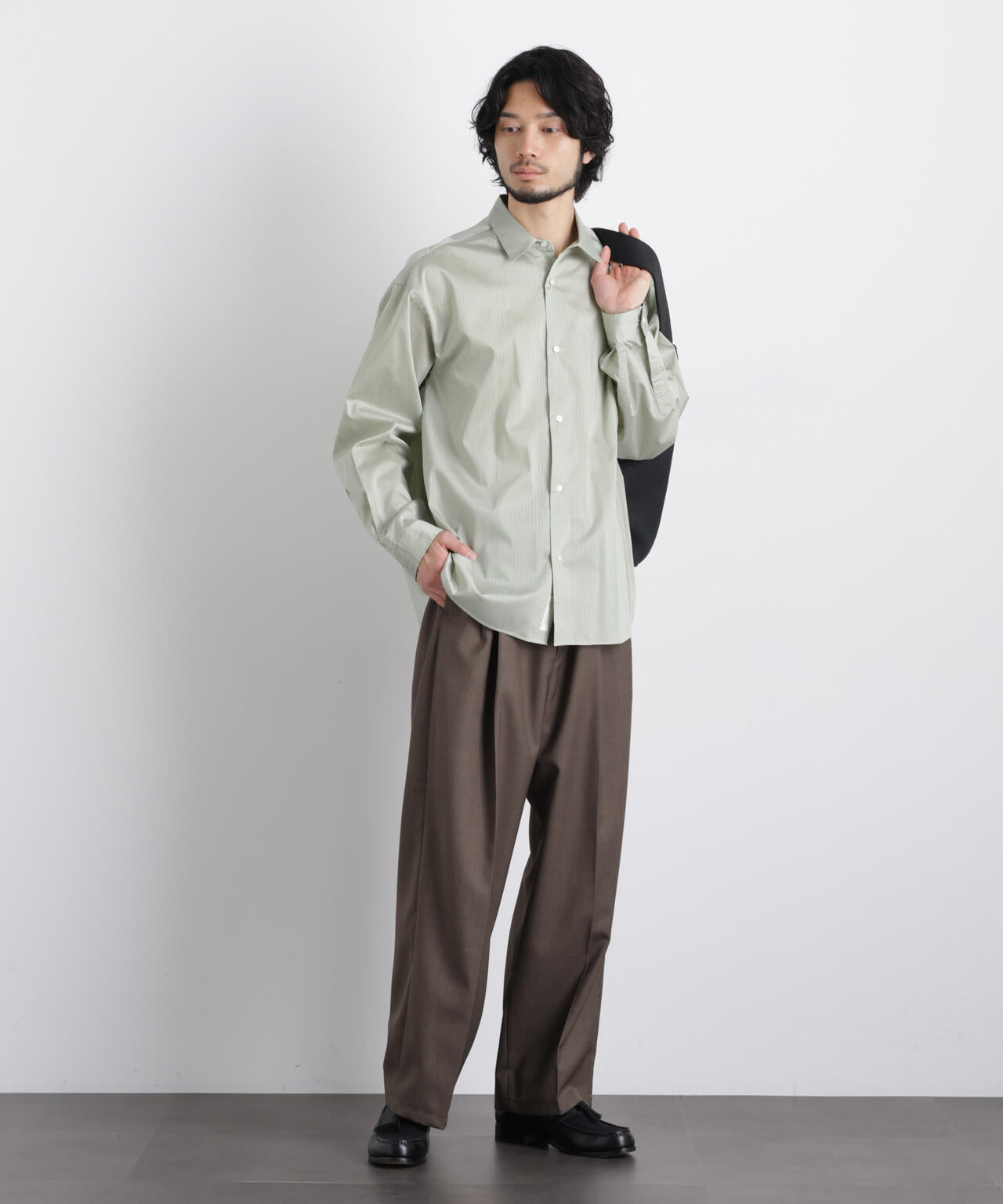 「大人のワイドパンツ」ドライギャバワイドイージースラックス 6686127201