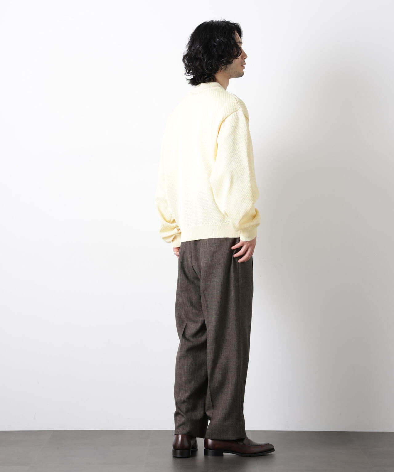 「大人のワイドパンツ」シャークスキンイージースラックス 6686127202