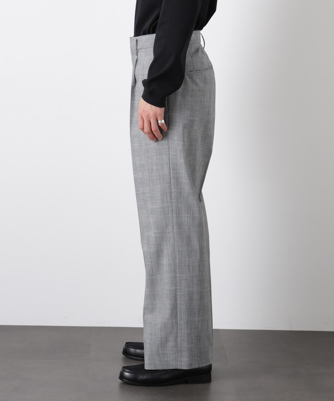 グレンチェックストレートパンツ（セットアップ可） 6686127204