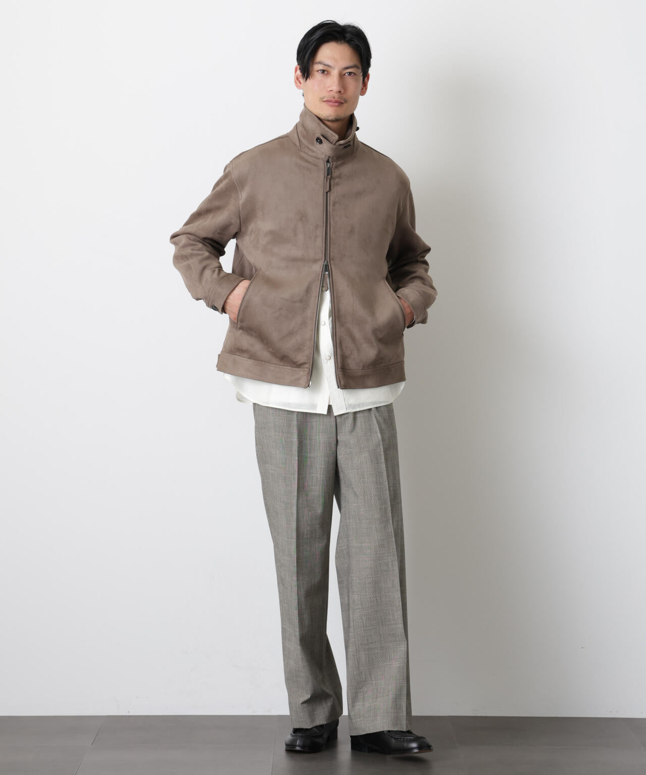 グレンチェックストレートパンツ（セットアップ可） 6686127204