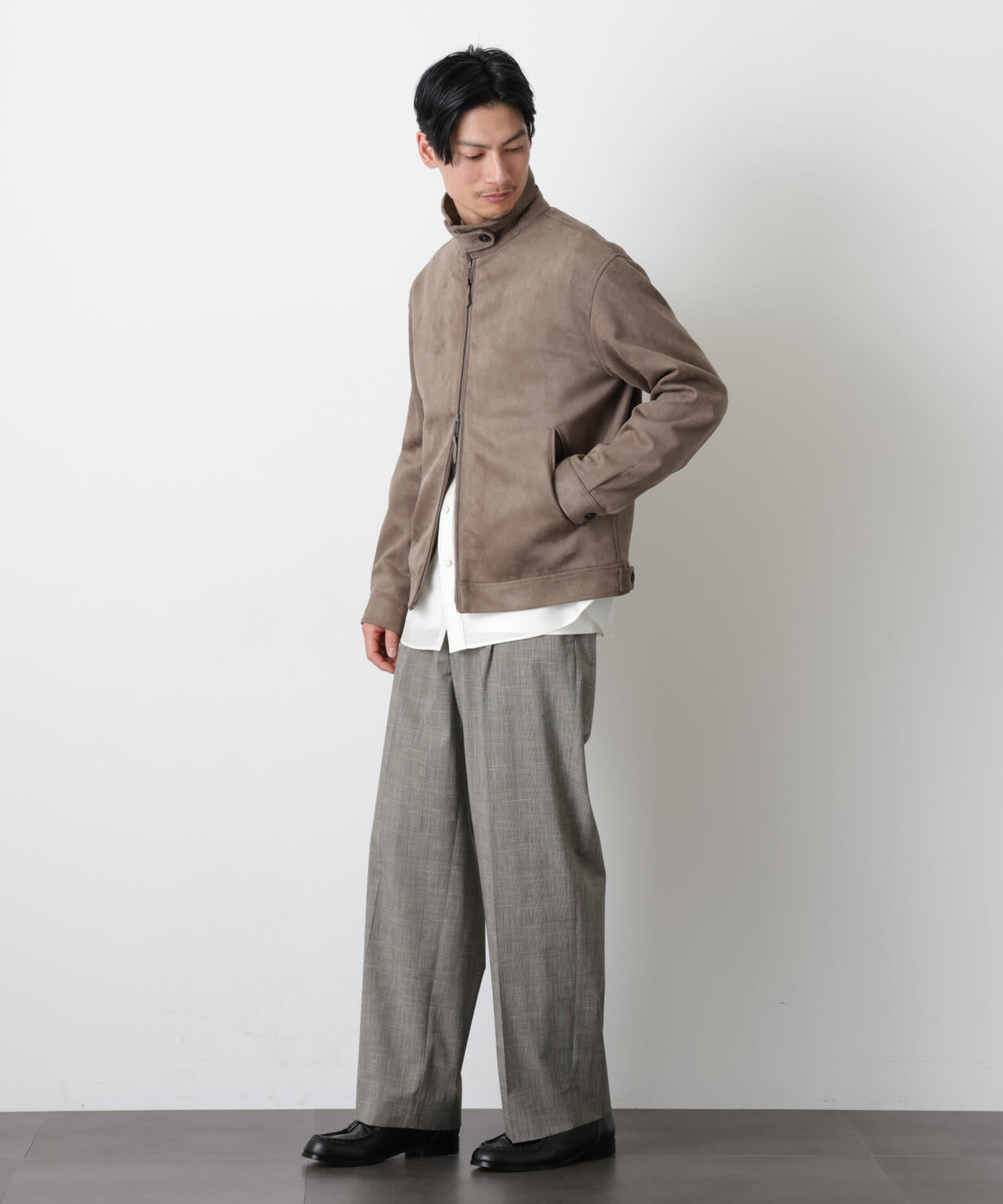 グレンチェックストレートパンツ（セットアップ可） 6686127204