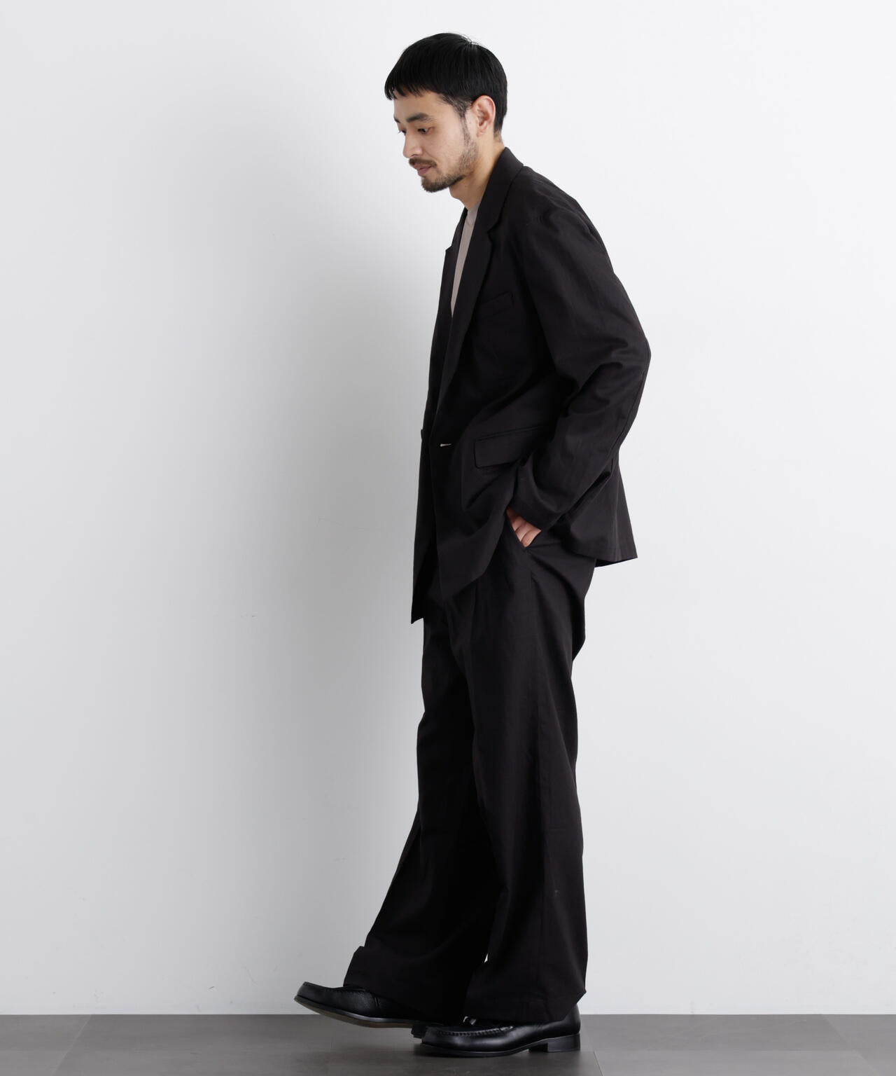 ｢FRENCH LINEN｣ リネンコットンストレートパンツ（セットアップ可） 6686127205