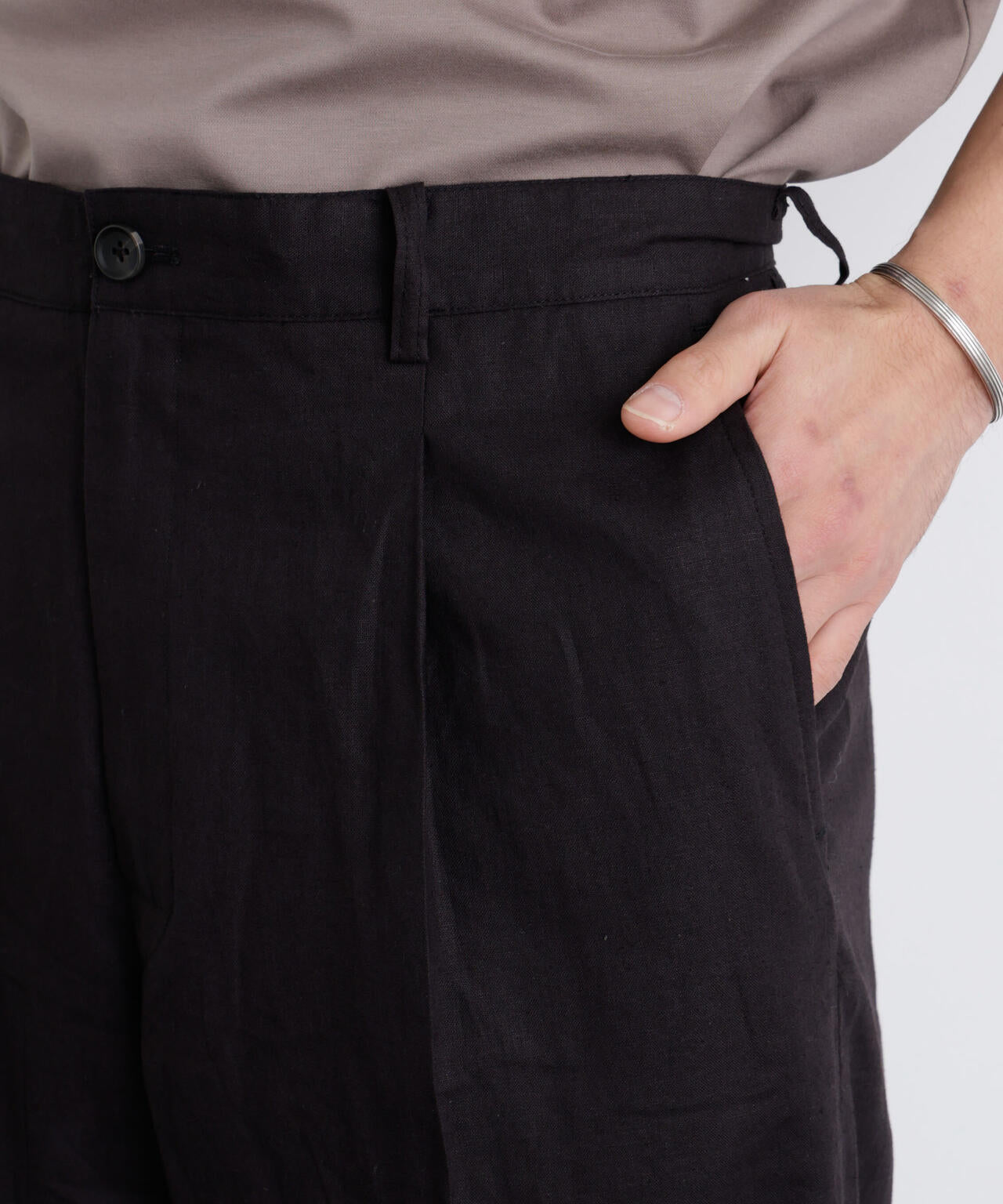 ｢FRENCH LINEN｣ リネンコットンストレートパンツ（セットアップ可） 6686127205