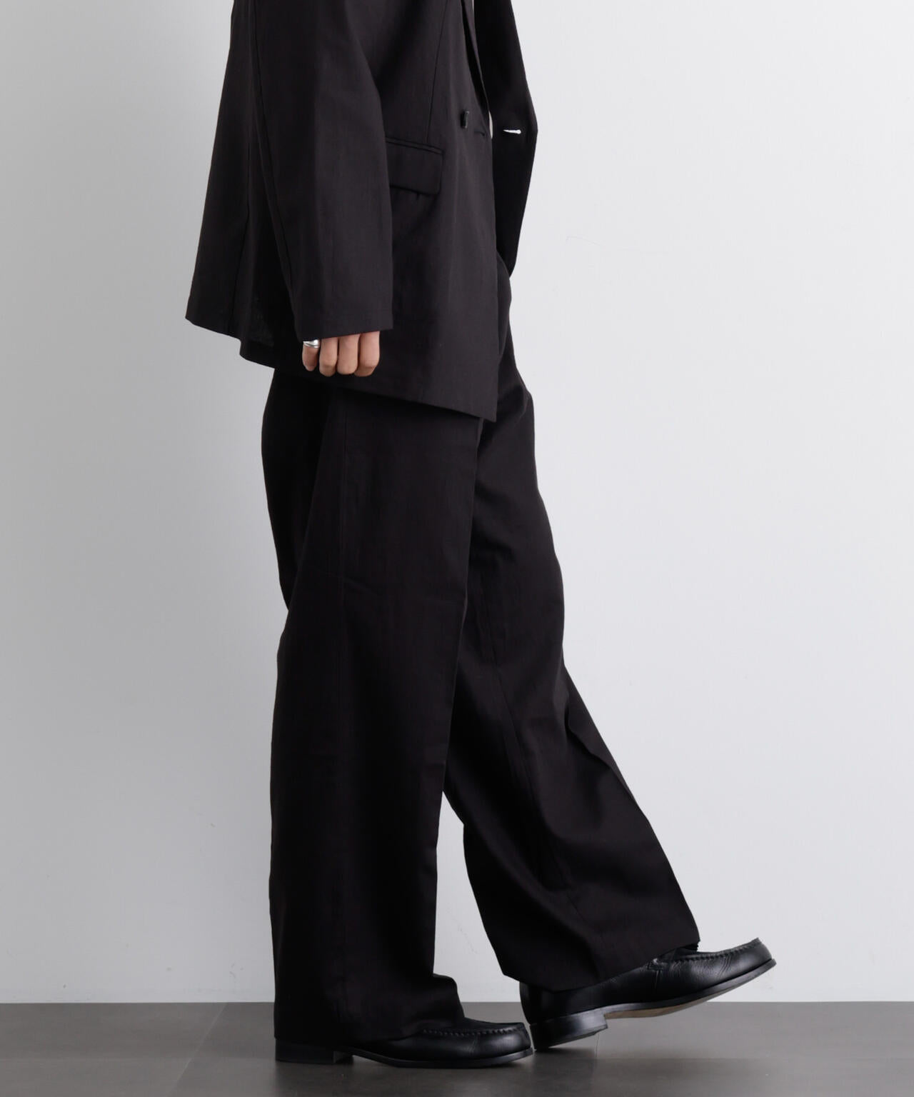 ｢FRENCH LINEN｣ リネンコットンストレートパンツ（セットアップ可） 6686127205