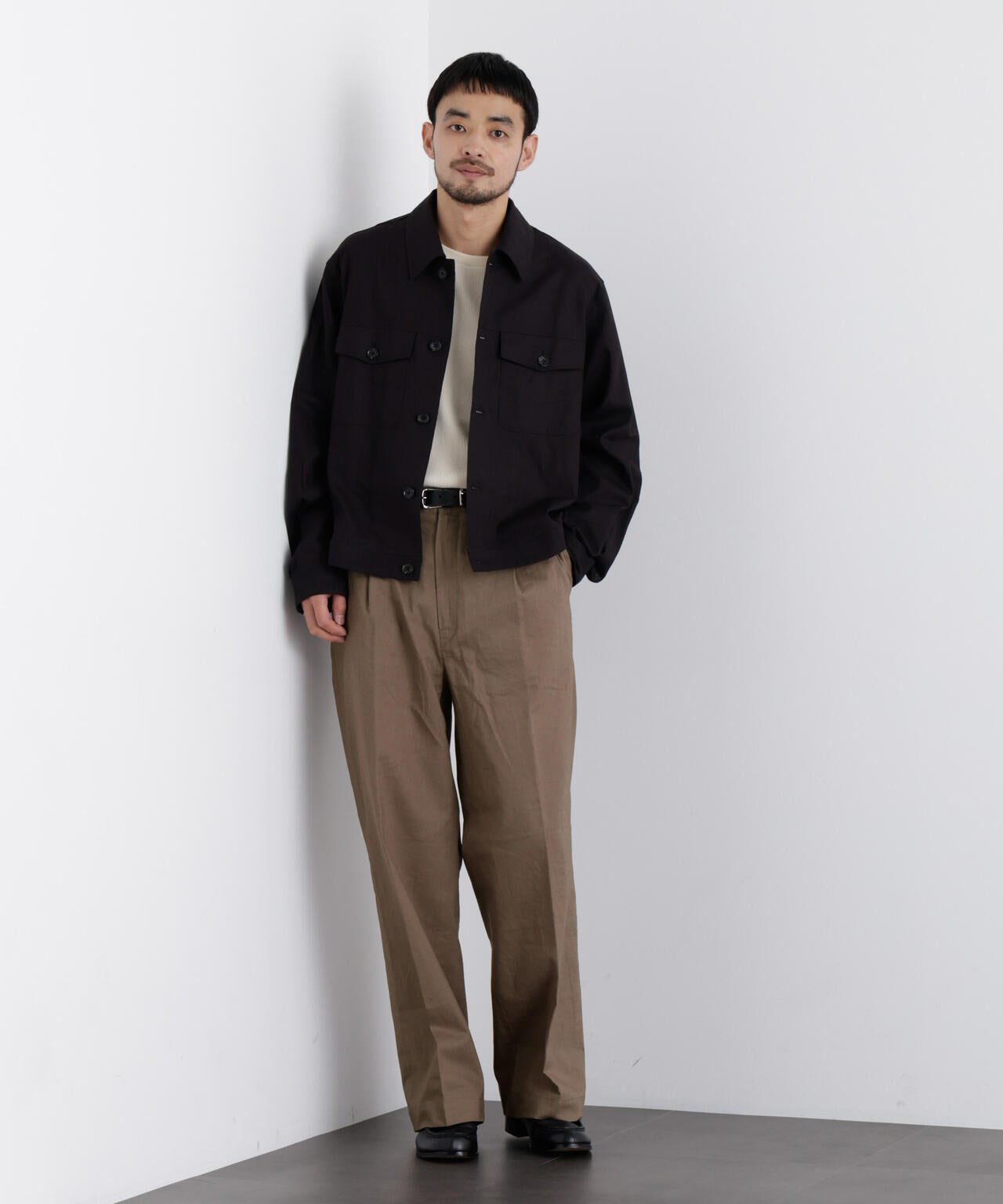 ｢FRENCH LINEN｣ リネンコットンストレートパンツ（セットアップ可） 6686127205