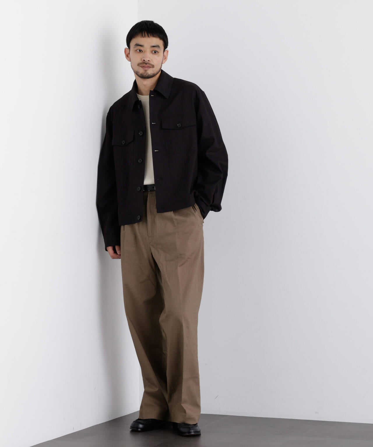 ｢FRENCH LINEN｣ リネンコットンストレートパンツ（セットアップ可） 6686127205