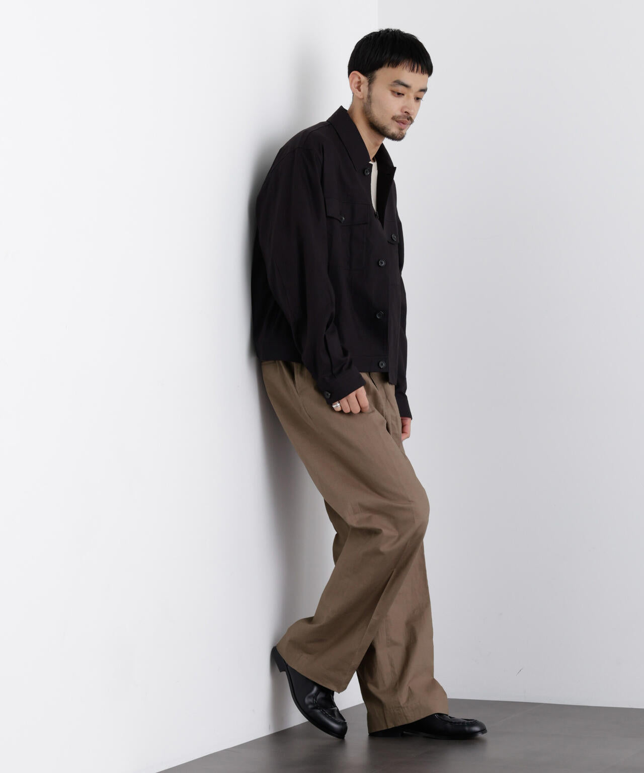 ｢FRENCH LINEN｣ リネンコットンストレートパンツ（セットアップ可） 6686127205