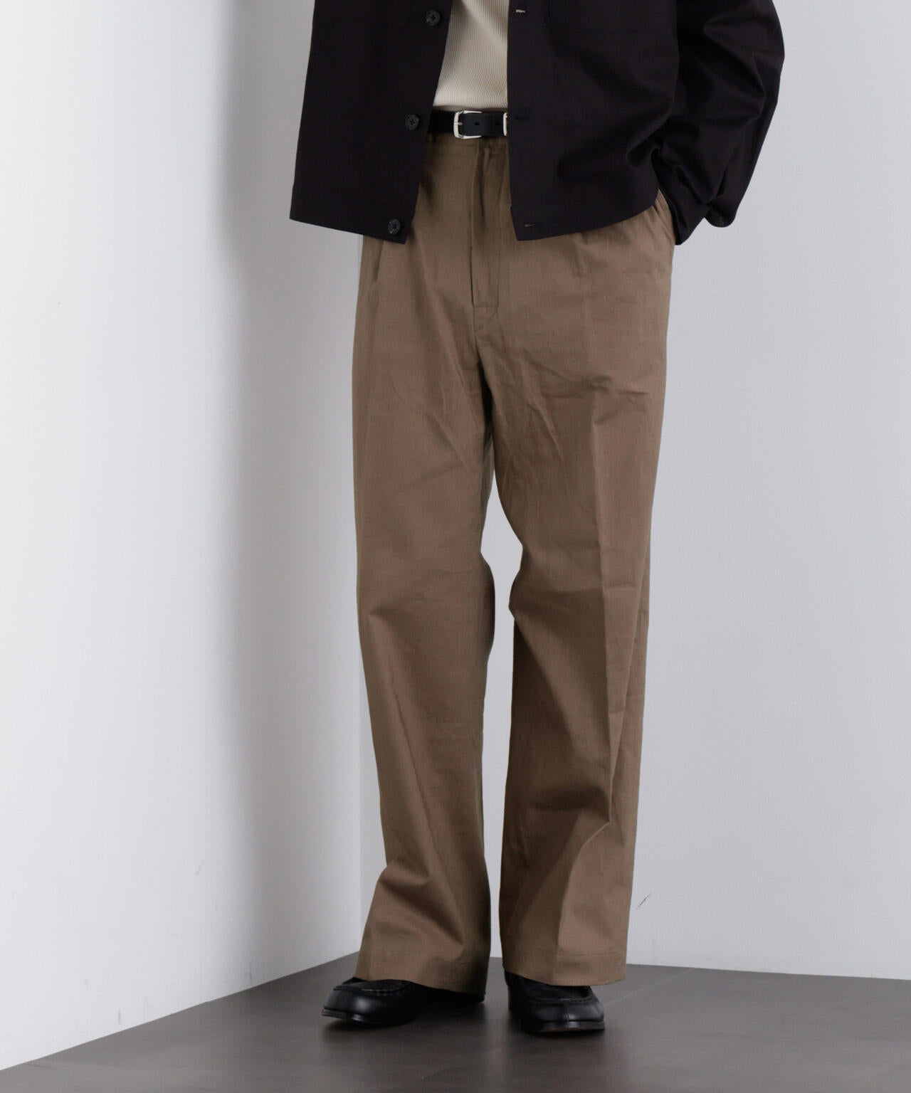 ｢FRENCH LINEN｣ リネンコットンストレートパンツ（セットアップ可） 6686127205