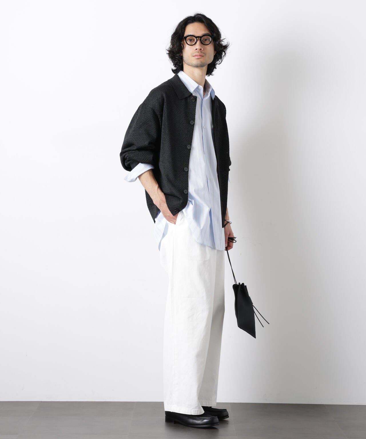 ｢OtoNANO｣大人のワイドデニムパンツ 6686127215