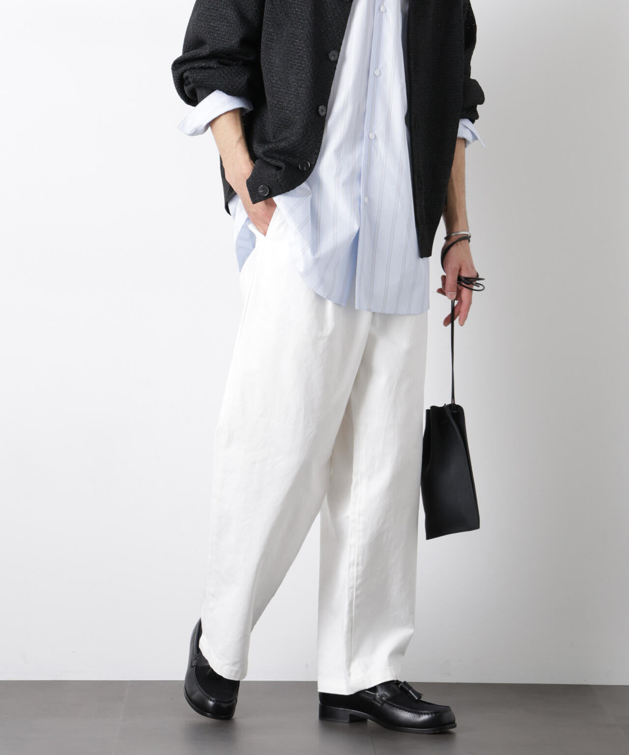 ｢OtoNANO｣大人のワイドデニムパンツ 6686127215