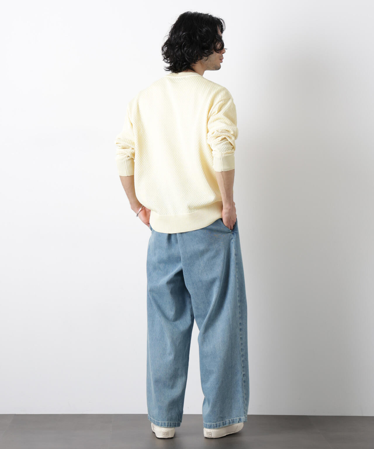 ｢OtoNANO｣大人のワイドデニムパンツ 6686127215