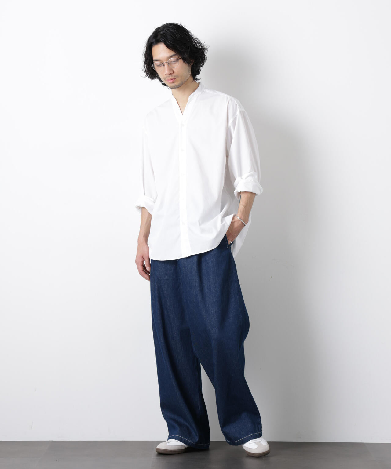 ｢OtoNANO｣大人のワイドデニムパンツ 6686127215