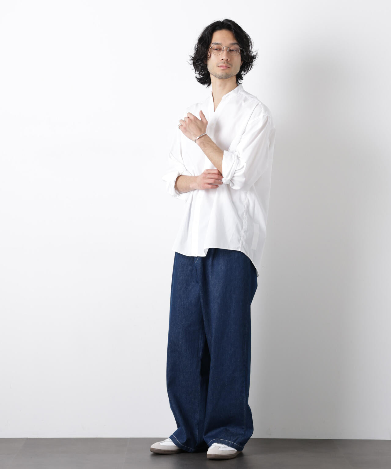 ｢OtoNANO｣大人のワイドデニムパンツ 6686127215