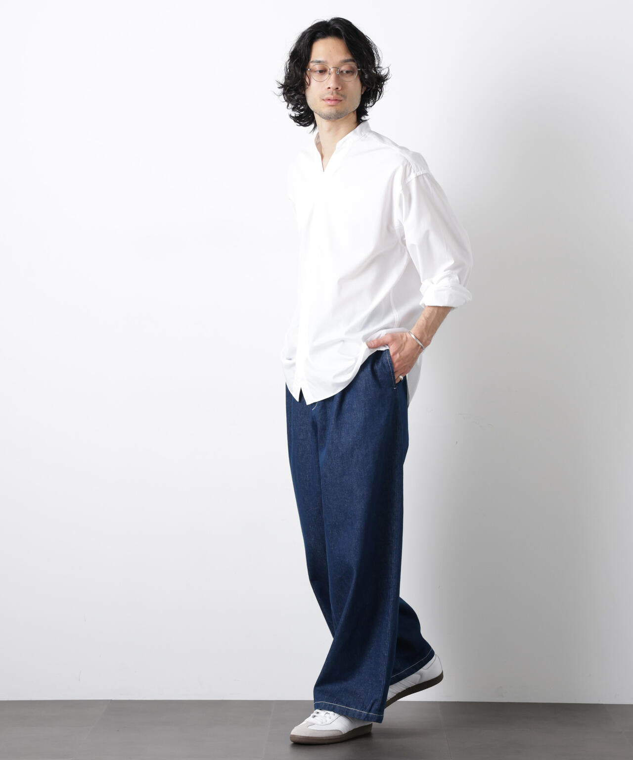｢OtoNANO｣大人のワイドデニムパンツ 6686127215