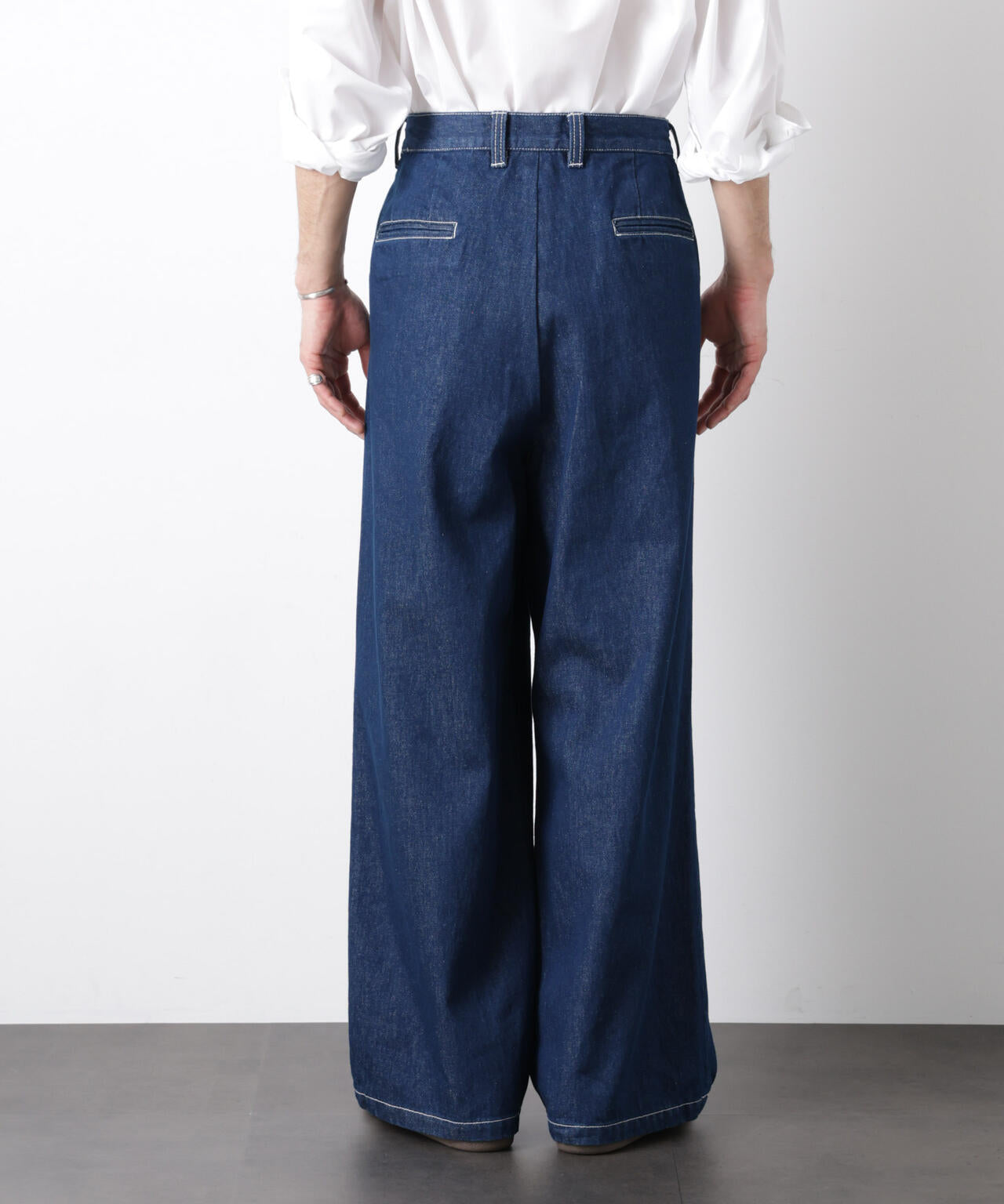 ｢OtoNANO｣大人のワイドデニムパンツ 6686127215