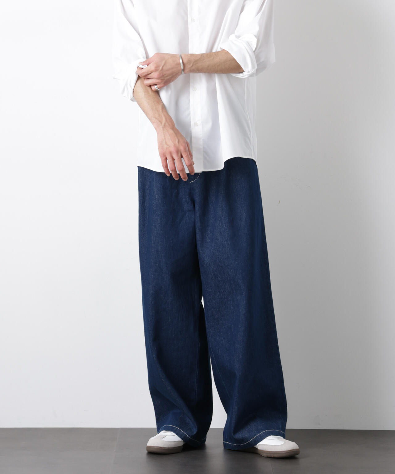 ｢OtoNANO｣大人のワイドデニムパンツ 6686127215