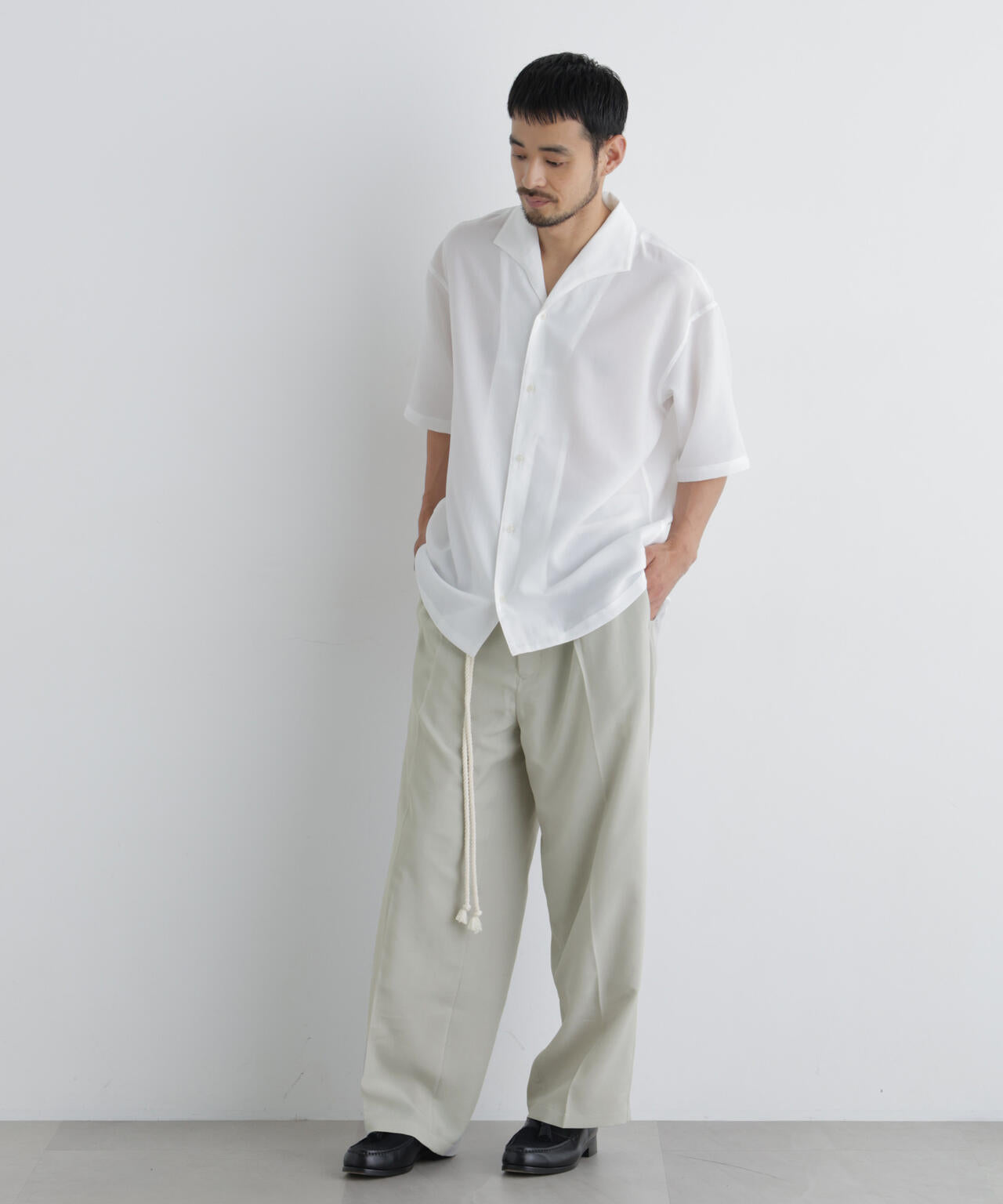 「メランジドライ」ワイドスラックス(セットアップ可) 6686127217
