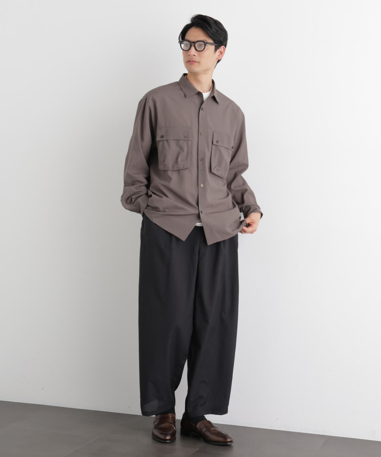 テクニカルリネンライク2タックイージースラックス/吸水速乾・接触冷感・UVカット（セットアップ可） 6686127221