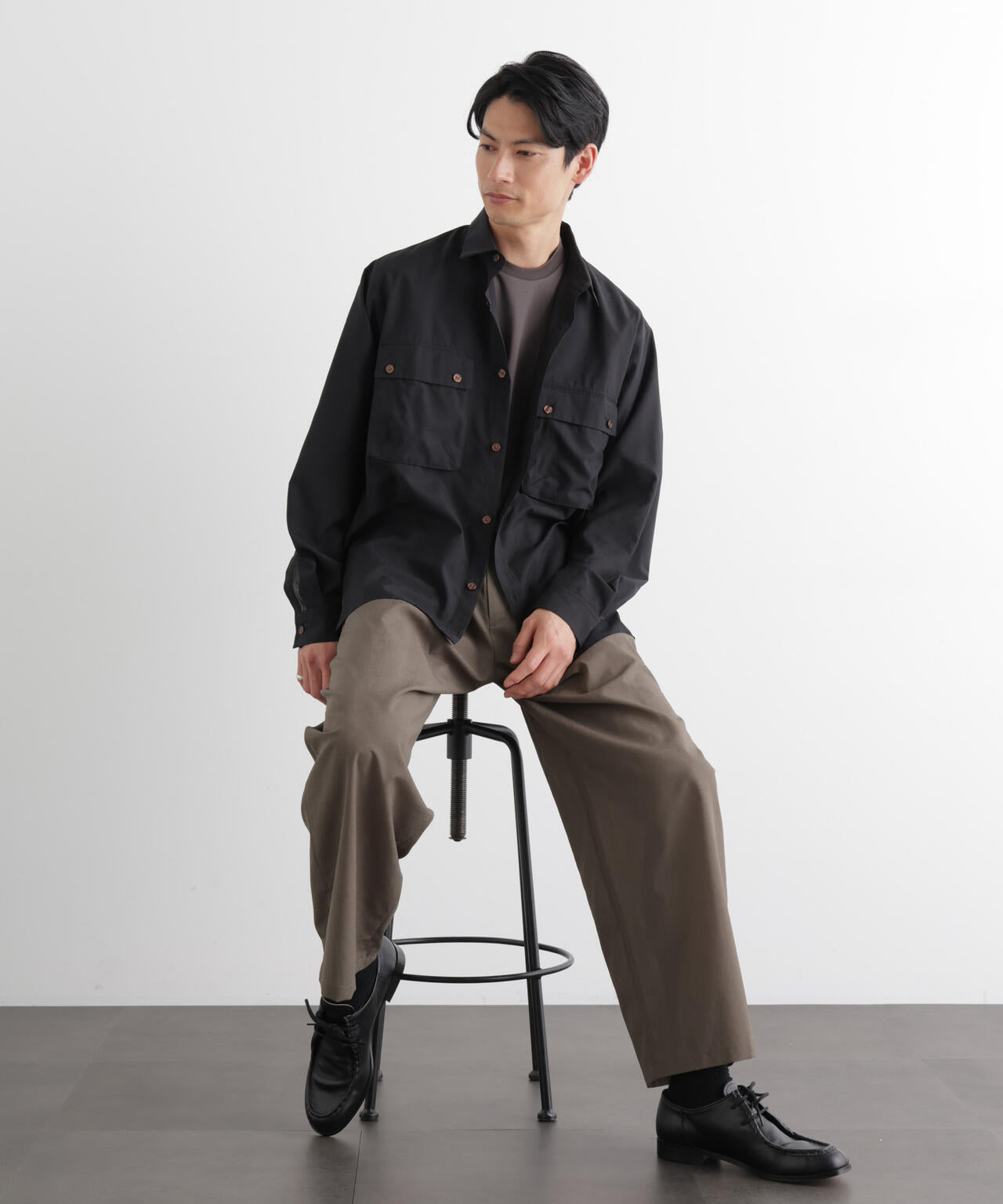 テクニカルリネンライク2タックイージースラックス/吸水速乾・接触冷感・UVカット（セットアップ可） 6686127221