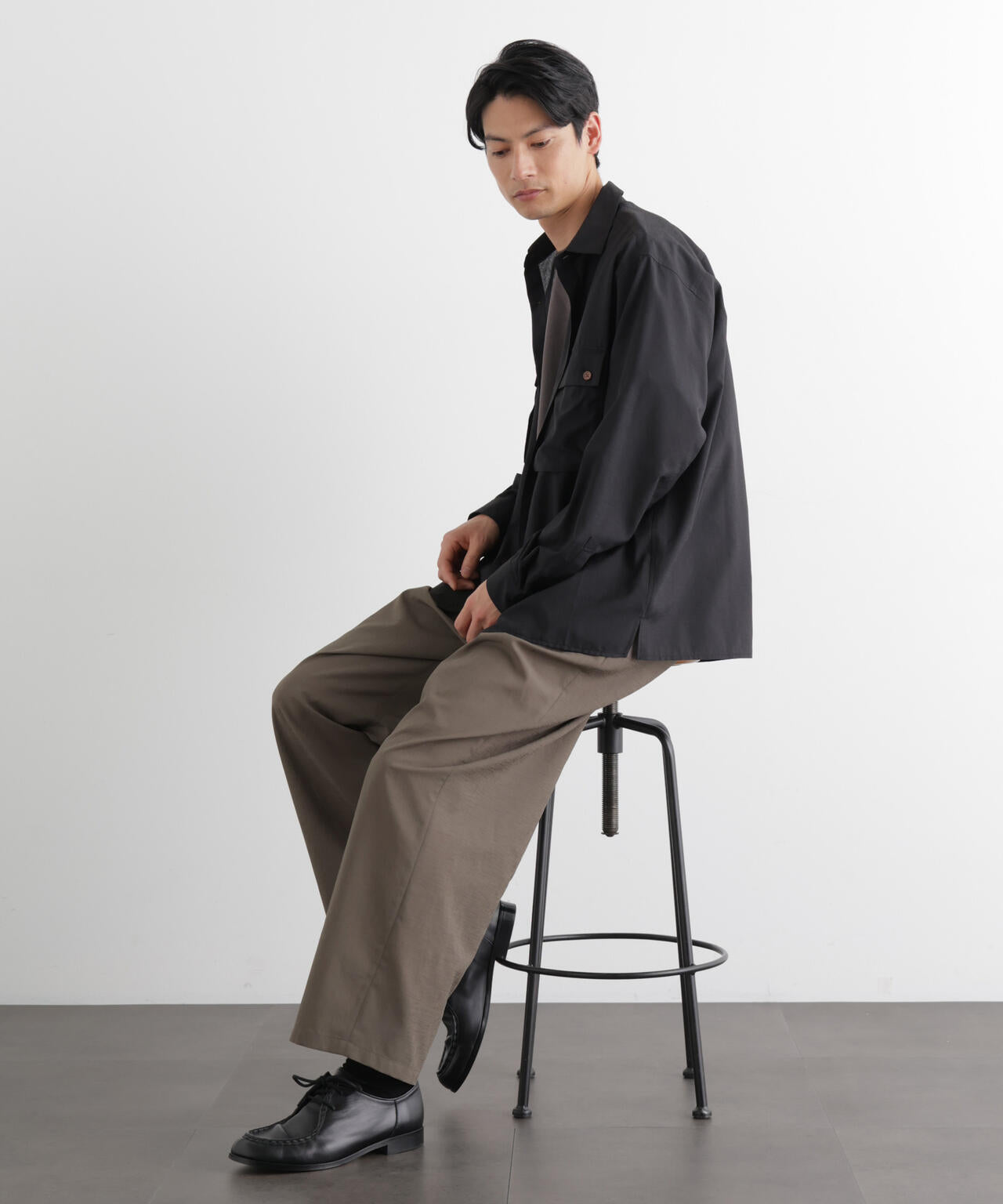 テクニカルリネンライク2タックイージースラックス/吸水速乾・接触冷感・UVカット（セットアップ可） 6686127221